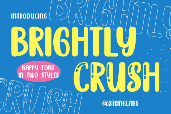 Brightly Crush: The Playful Display Font for Standout Digital Content