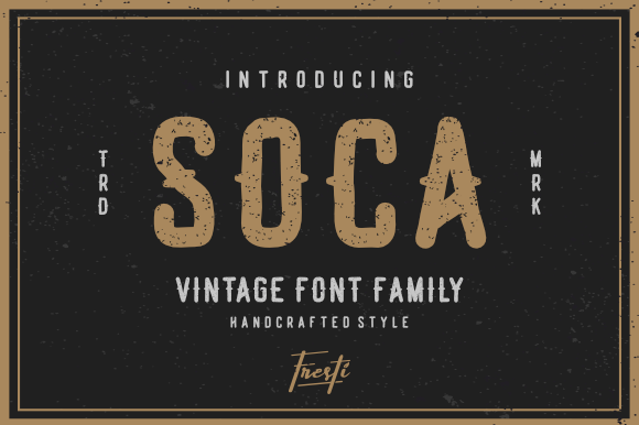 Soca: A Vintage Display Font That Adds Nostalgic Flair to Any Design
